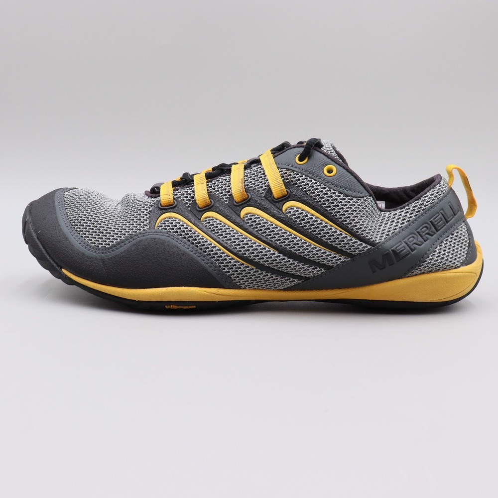 Merrell Mens Trail Glove Smoke Adventure Yellow Size 12 Minimalist Running Shoes - Picture 3 of 8